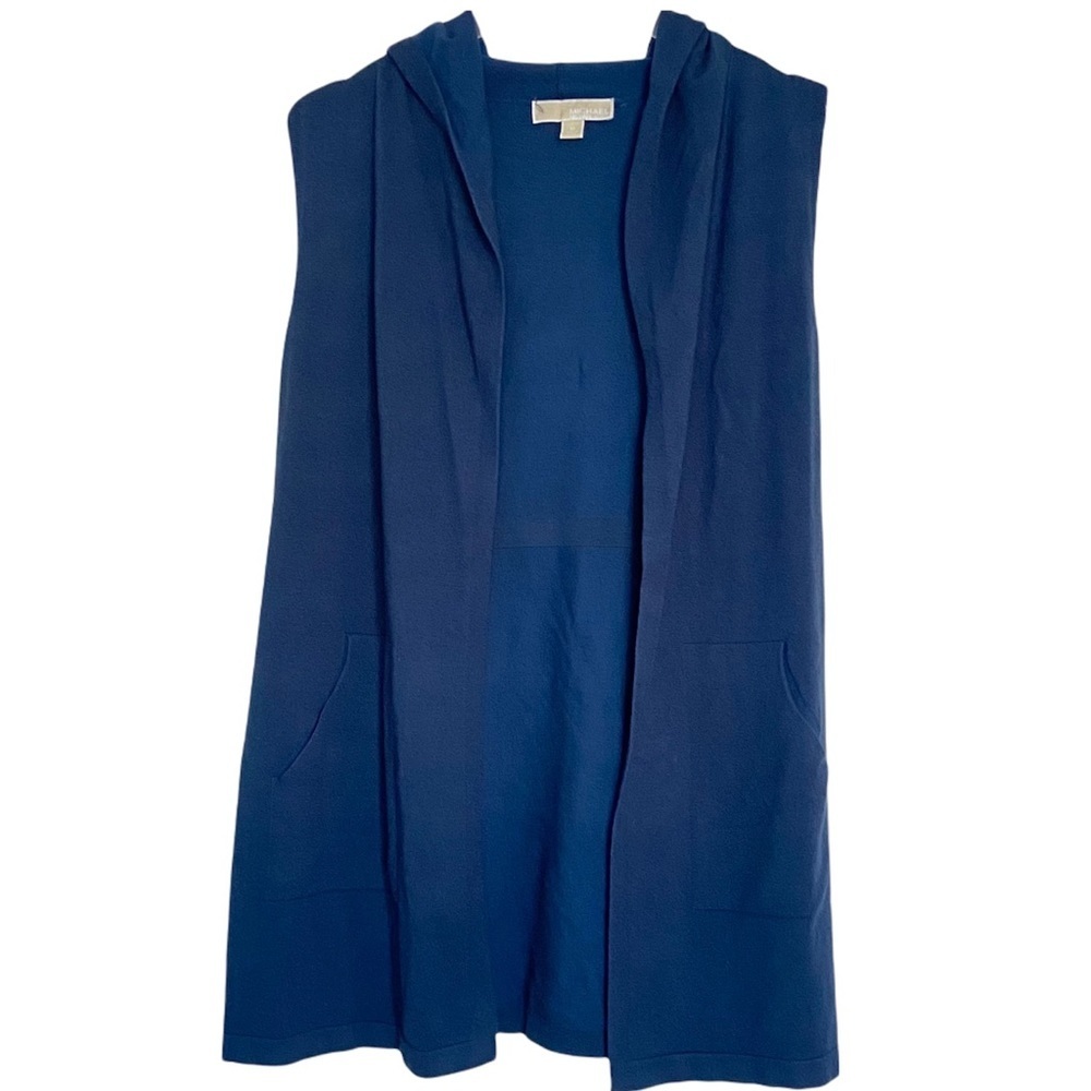 Michael Kors Casual Blue Hooded Vest Size Medium